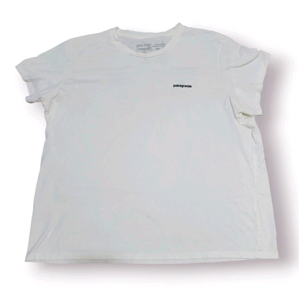 Patagonia Womens Organic Tee 2XL White Save Our Home Planet